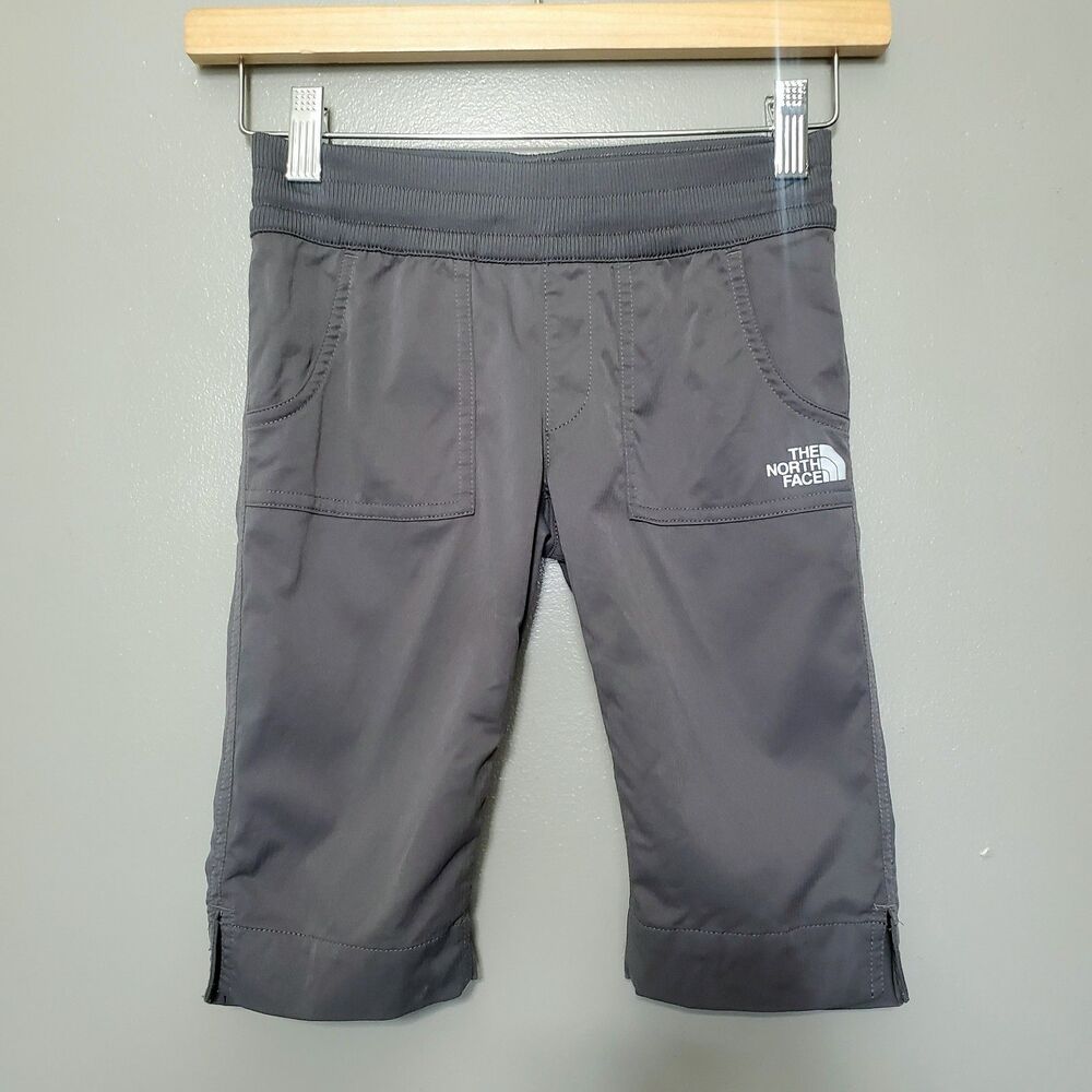 The North Face Bermuda Shorts Girls Size XS Gray Drawstring Capri 2017